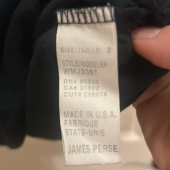 James Perse standard size 2/M black long sleeved shirt - Picture 5 of 6